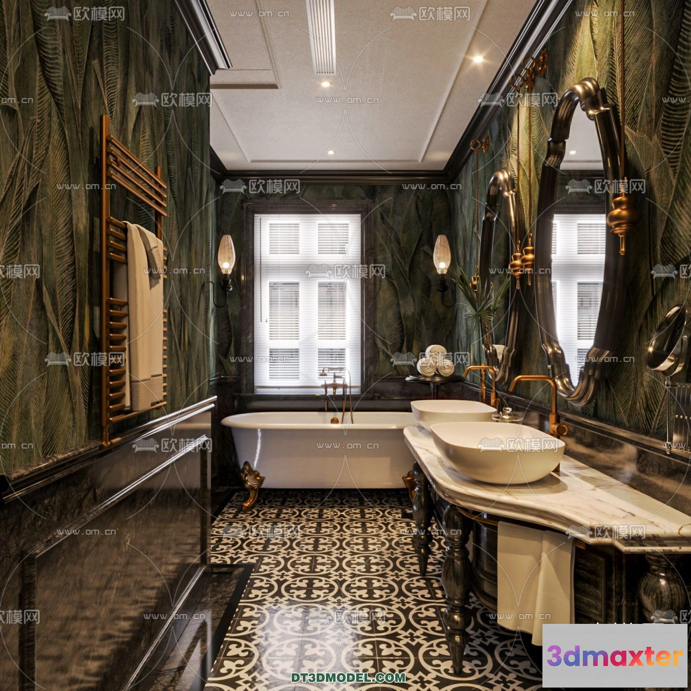 1388514 - Toilet - WC - France Style - Interior 3D Scene - 001 3D Max