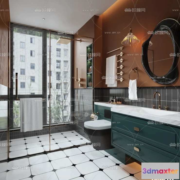 1388587 - Toilet - WC - France Style - Interior 3D Scene - 002 3D Max