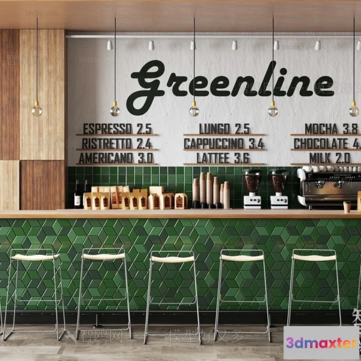 1388639 - Restaurant - Fastfood - 3D Interior Scenes - 028 3D Max