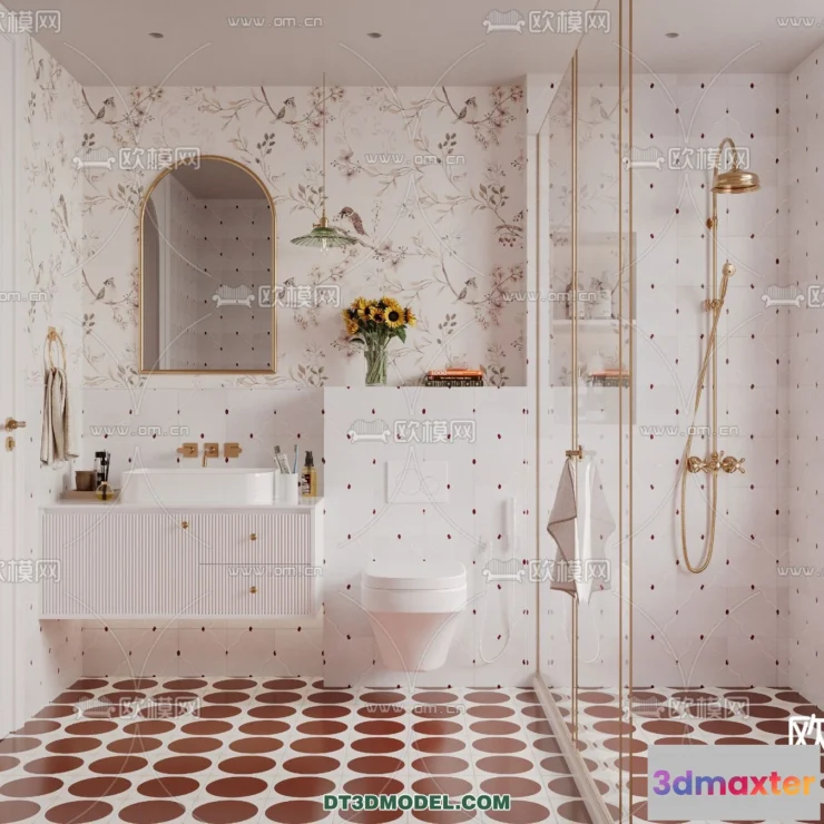 1388797 - Toilet - WC - France Style - Interior 3D Scene - 005 3D Max