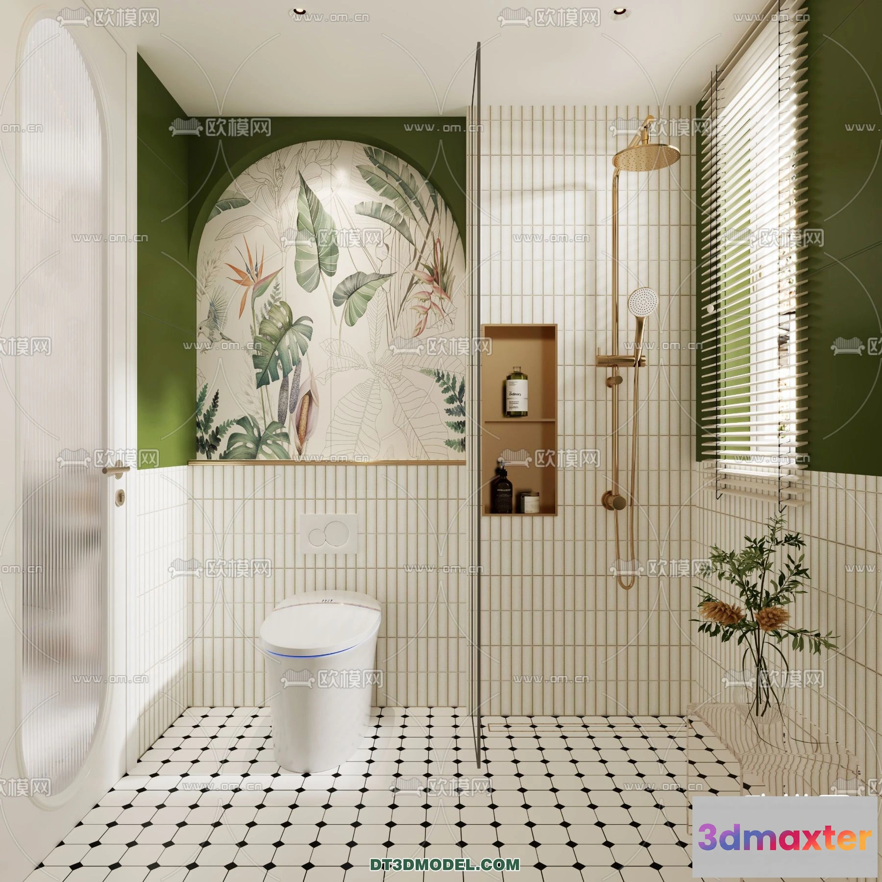 1388863 - Toilet - WC - France Style - Interior 3D Scene - 006 3D Max