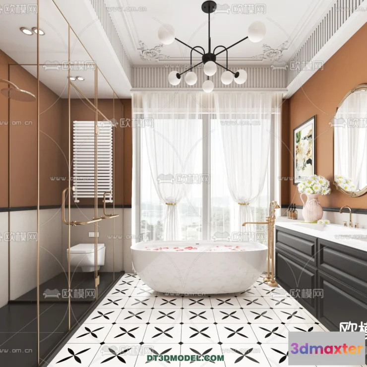 1388929 - Toilet - WC - France Style - Interior 3D Scene - 007 3D Max