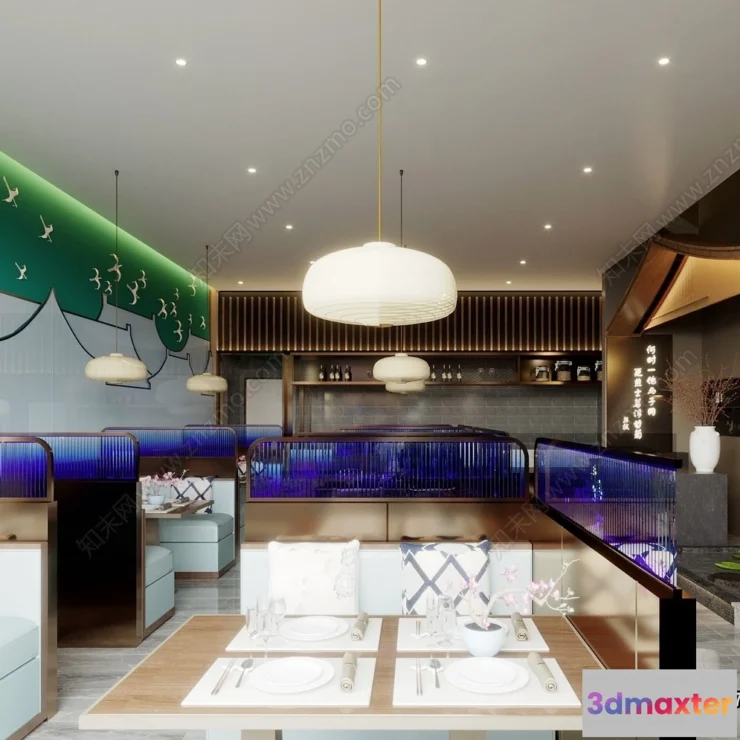 1388984 - Restaurant - Fastfood - 3D Interior Scenes - 033 3D Max