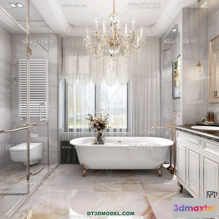 1389044 - Toilet - WC - France Style - Interior 3D Scene - 009 3D Max