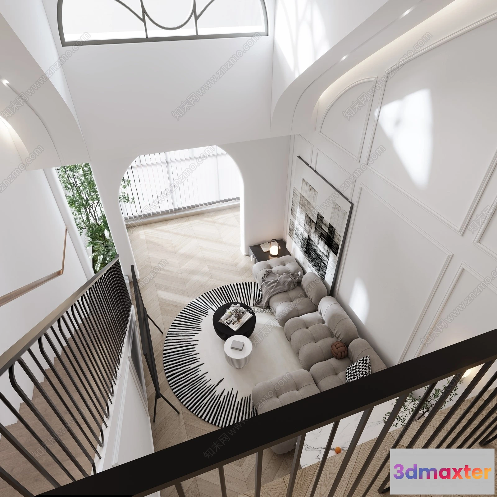 1389056 - Mezzanine Floor - 3D Interior Scene - 3D Models - Modern Style - 040 3D Max