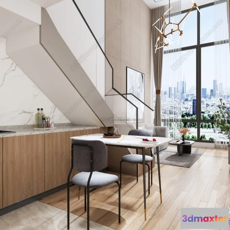 1389135 - Mezzanine Floor - 3D Interior Scene - 3D Models - Modern Style - 041 3D Max