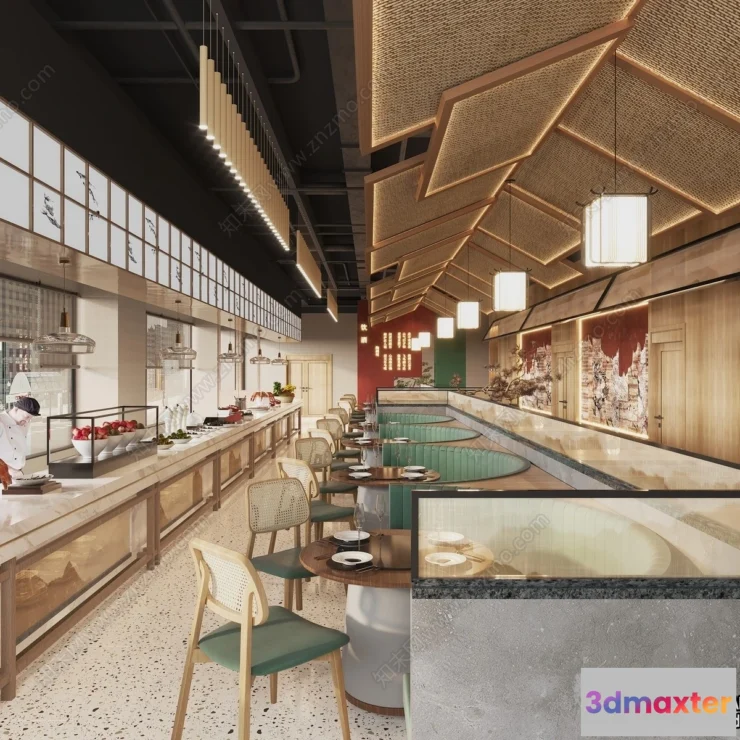 1389199 - Restaurant - Fastfood - 3D Interior Scenes - 036 3D Max