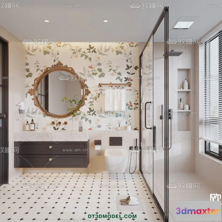 1389376 - Toilet - WC - France Style - Interior 3D Scene - 014 3D Max