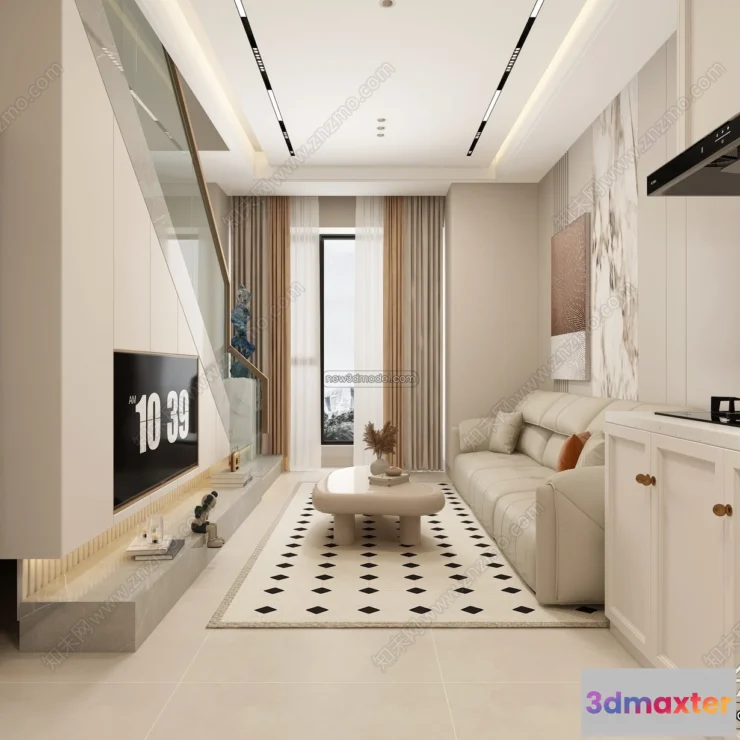 1389380 - Mezzanine Floor - 3D Interior Scene - 3D Models - Modern Style - 045 3D Max