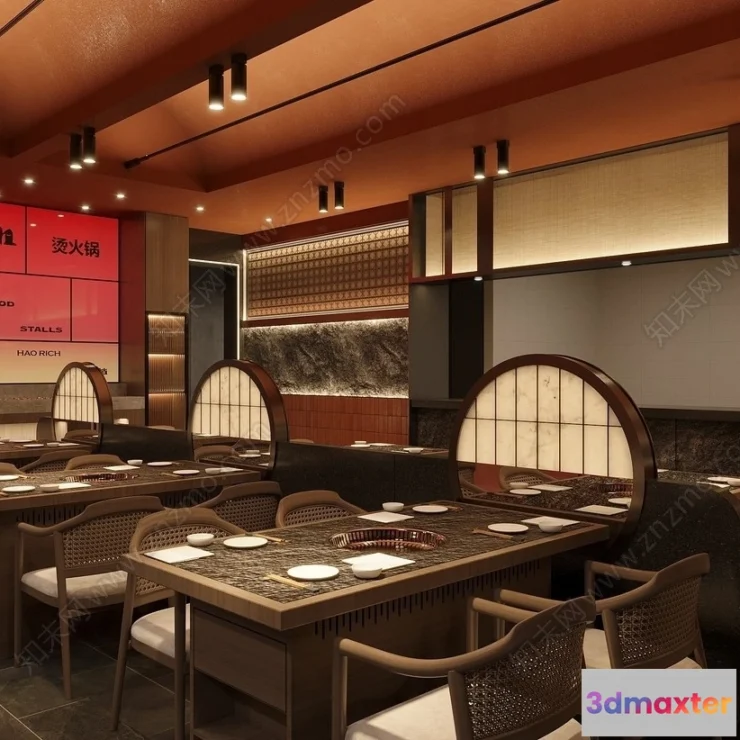 1389671 - Restaurant - Fastfood - 3D Interior Scenes - 043 3D Max