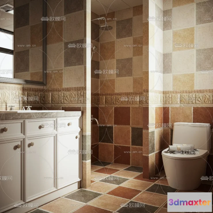 1389719 - Toilet - WC - France Style - Interior 3D Scene - 019 3D Max