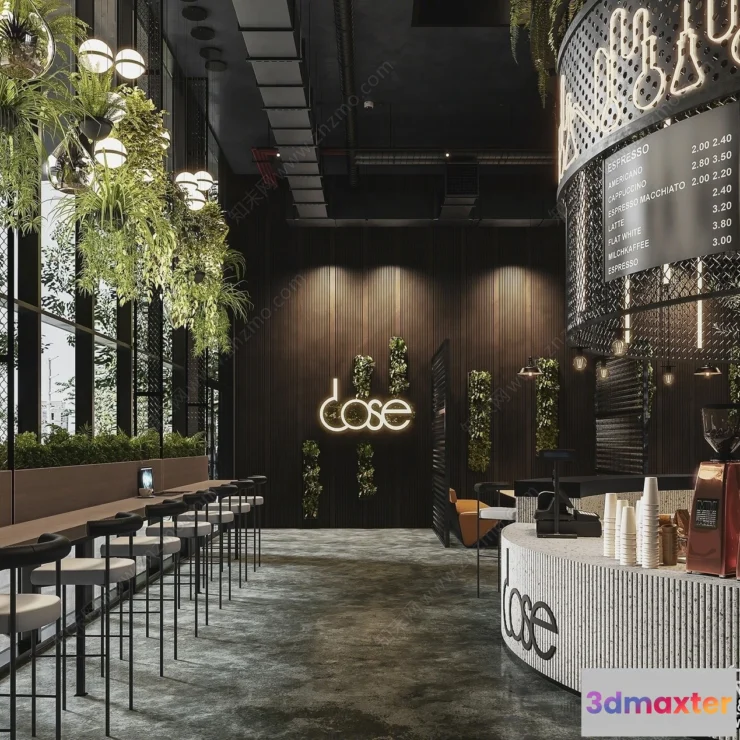 1389728 - Restaurant - Fastfood - 3D Interior Scenes - 044 3D Max