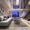 1389887 - Mezzanine Floor - 3D Interior Scene - 3D Models - Modern Style - 053 3D Max
