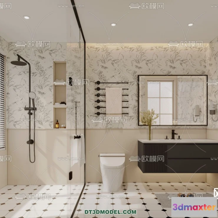 1389922 - Toilet - WC - France Style - Interior 3D Scene - 022 3D Max