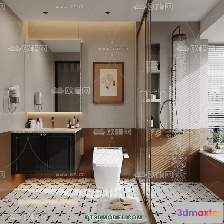 1390061 - Toilet - WC - France Style - Interior 3D Scene - 024 3D Max