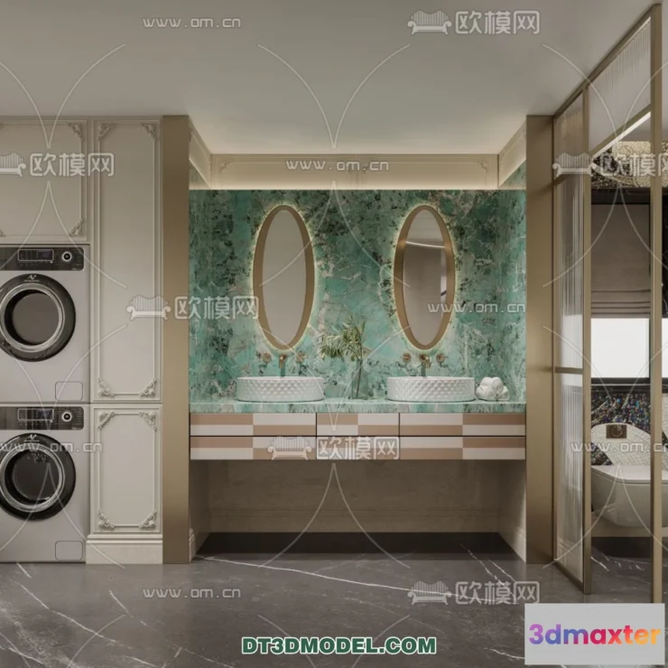 1390141 - Toilet - WC - France Style - Interior 3D Scene - 025 3D Max