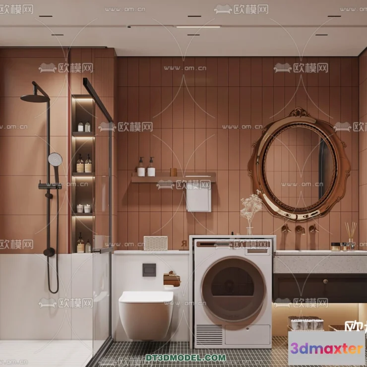 1390215 - Toilet - WC - France Style - Interior 3D Scene - 026 3D Max