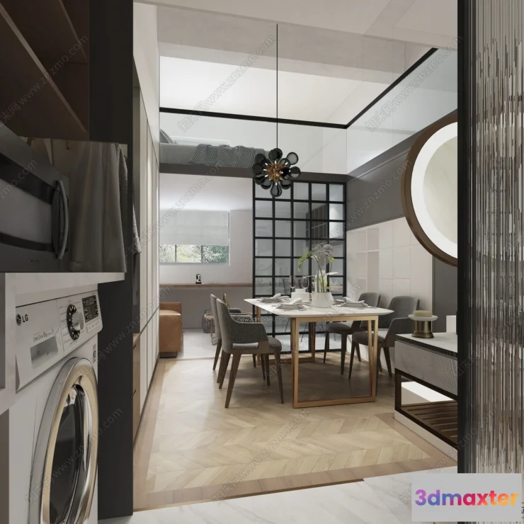 1390217 - Mezzanine Floor - 3D Interior Scene - 3D Models - Modern Style - 058 3D Max