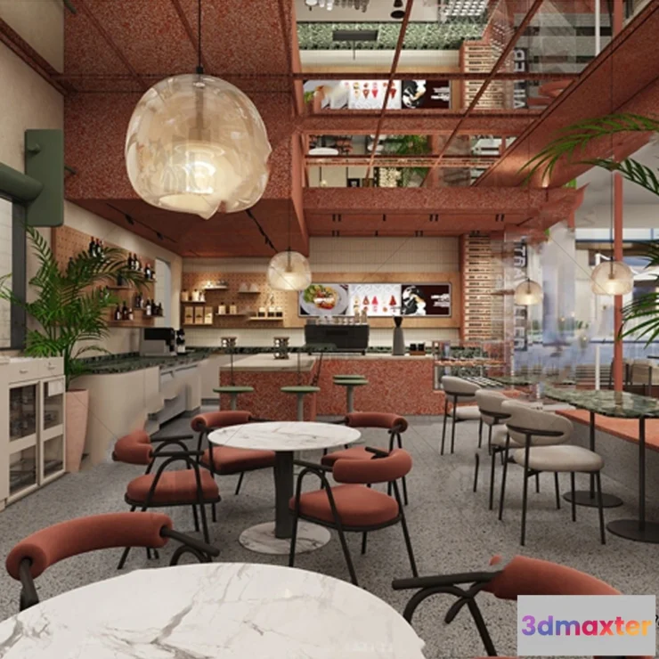 1390252 - Restaurant - Fastfood - 3D Interior Scenes - 052 3D Max