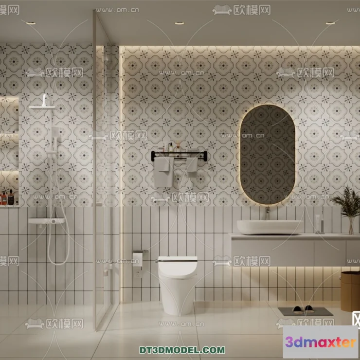 1390274 - Toilet - WC - France Style - Interior 3D Scene - 027 3D Max