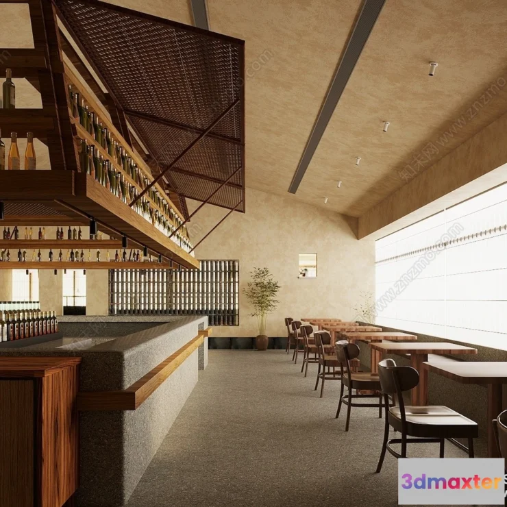 1390314 - Restaurant - Fastfood - 3D Interior Scenes - 053 3D Max