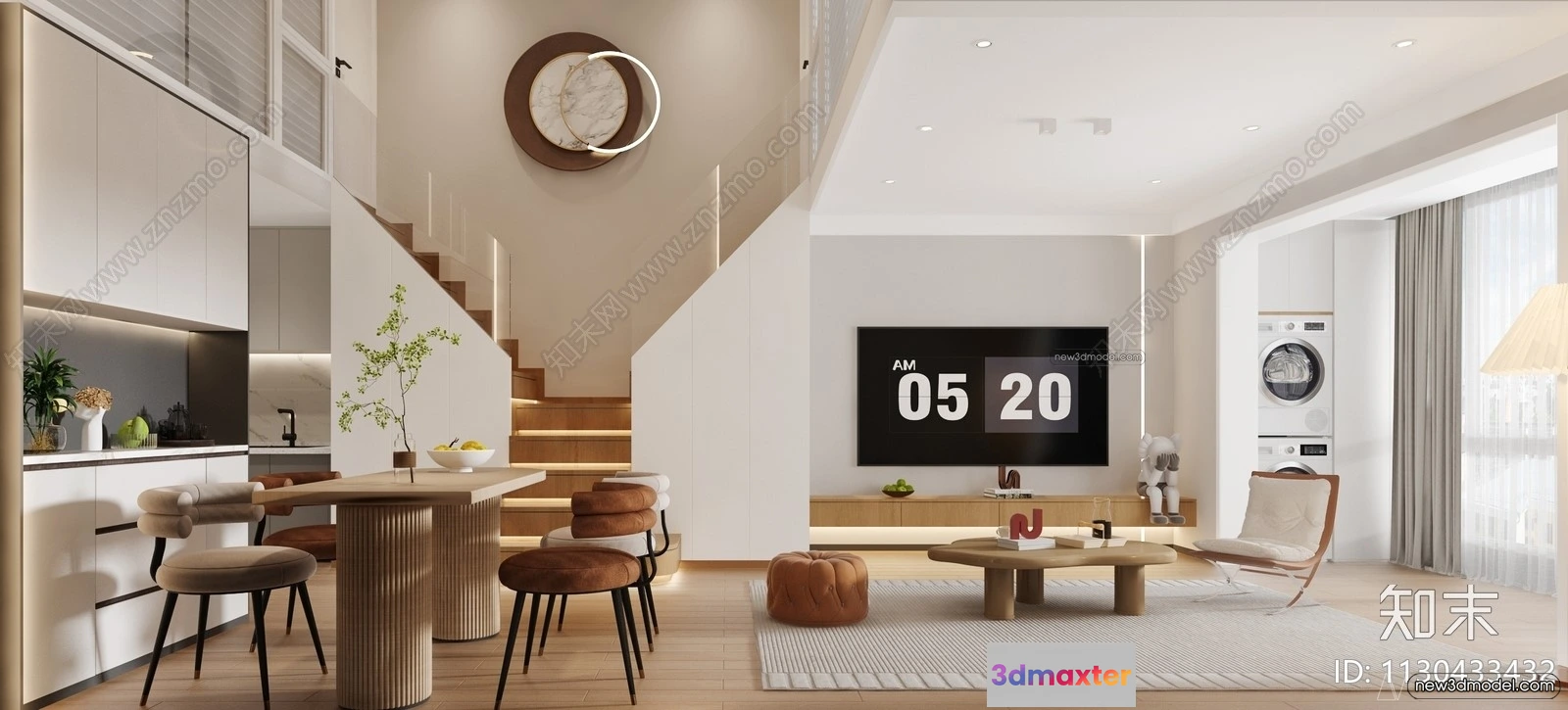 1390343 - Mezzanine Floor - 3D Interior Scene - 3D Models - Modern Style - 060 3D Max