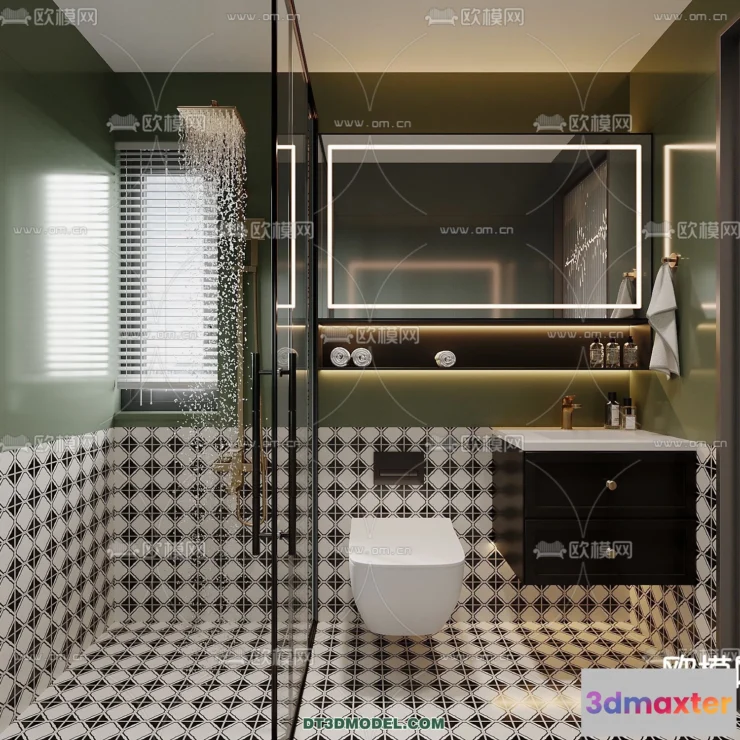 1390347 - Toilet - WC - France Style - Interior 3D Scene - 028 3D Max