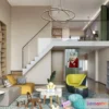 1390468 - Mezzanine Floor - 3D Interior Scene - 3D Models - Modern Style - 062 3D Max