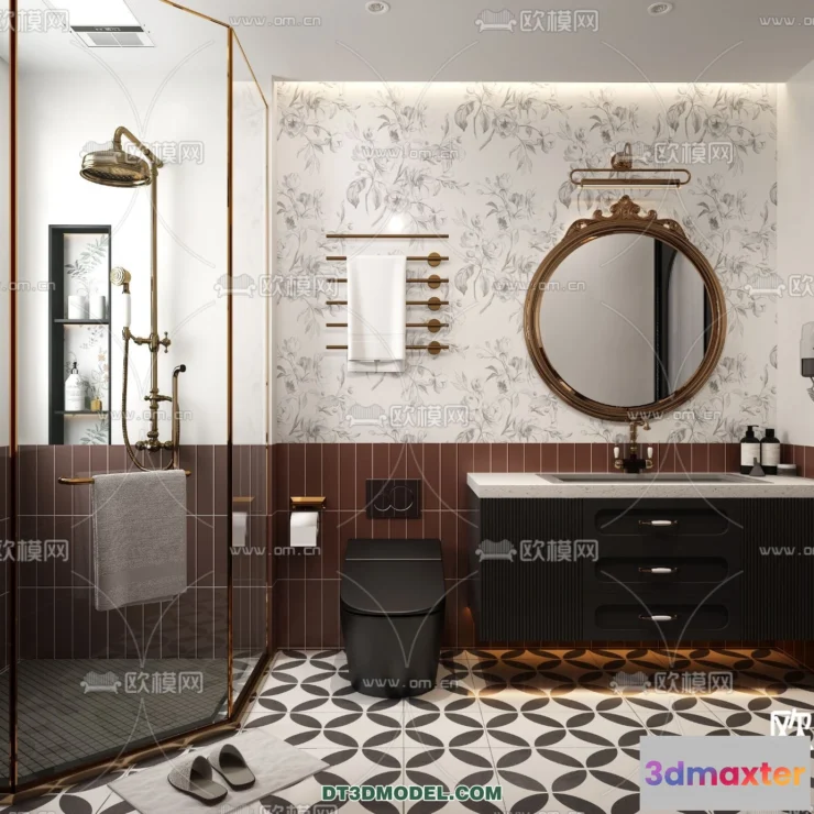 1390725 - Toilet - WC - France Style - Interior 3D Scene - 034 3D Max