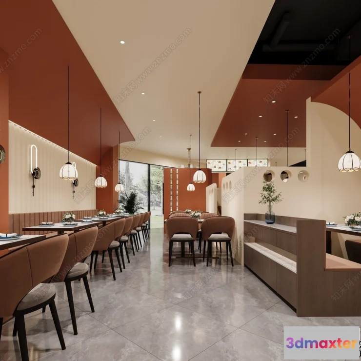 1390862 - Restaurant - Fastfood - 3D Interior Scenes - 061 3D Max