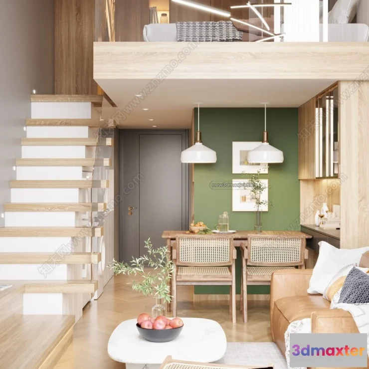 1390979 - Mezzanine Floor - 3D Interior Scene - 3D Models - Modern Style - 070 3D Max