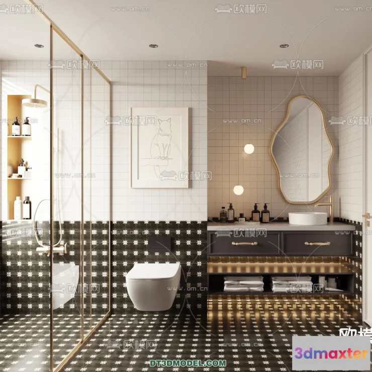 1391195 - Toilet - WC - France Style - Interior 3D Scene - 041 3D Max