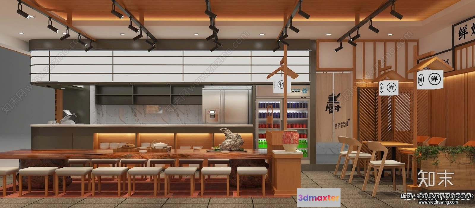 1391265 - Restaurant - Fastfood - 3D Interior Scenes - 067 3D Max