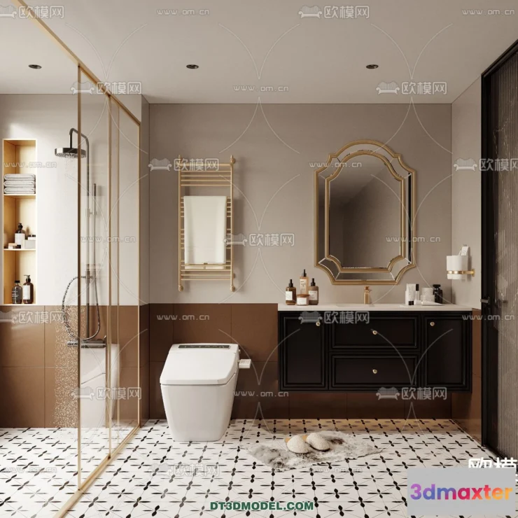 1391312 - Toilet - WC - France Style - Interior 3D Scene - 043 3D Max