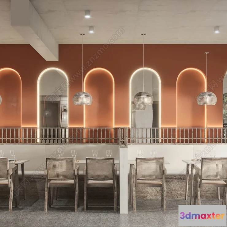 1391322 - Restaurant - Fastfood - 3D Interior Scenes - 068 3D Max