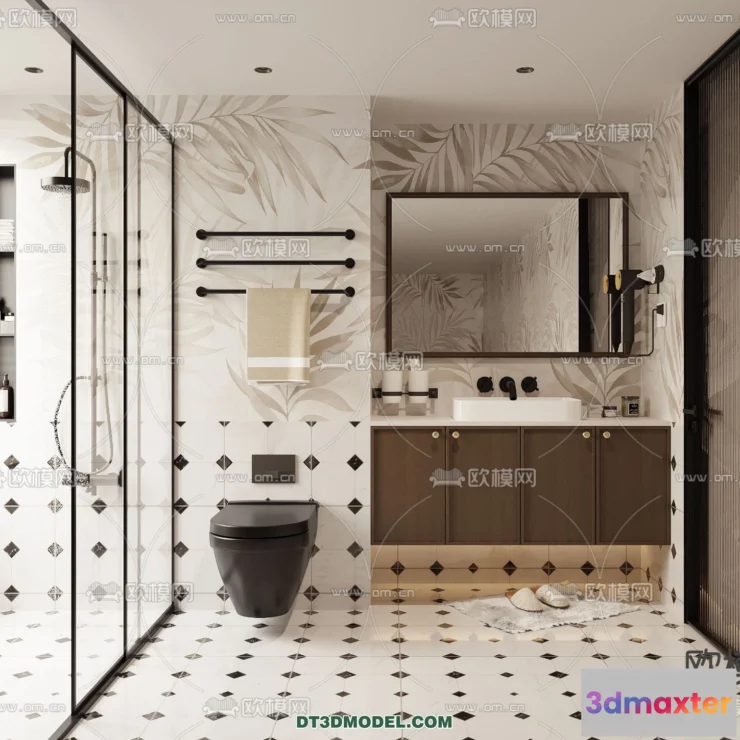 1391368 - Toilet - WC - France Style - Interior 3D Scene - 044 3D Max