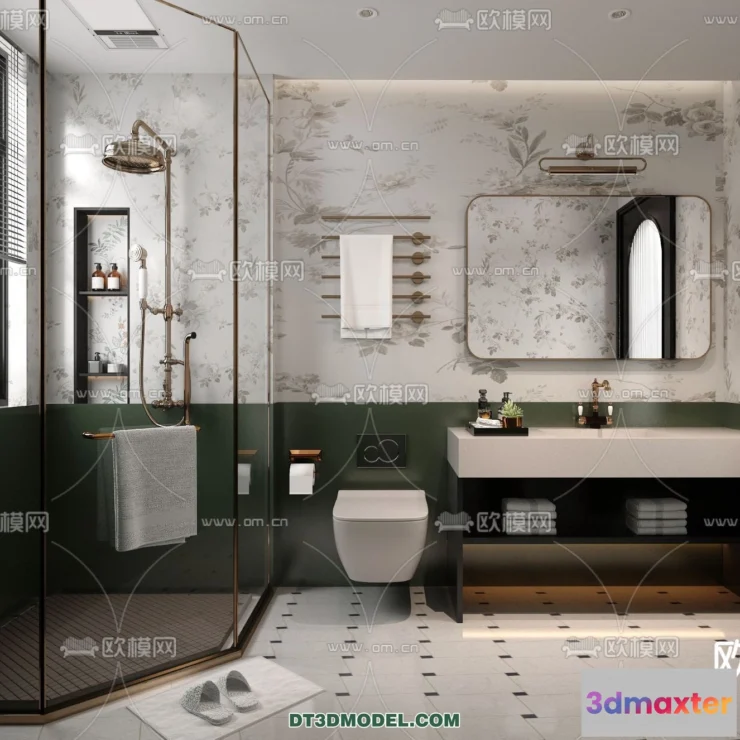 1391419 - Toilet - WC - France Style - Interior 3D Scene - 045 3D Max
