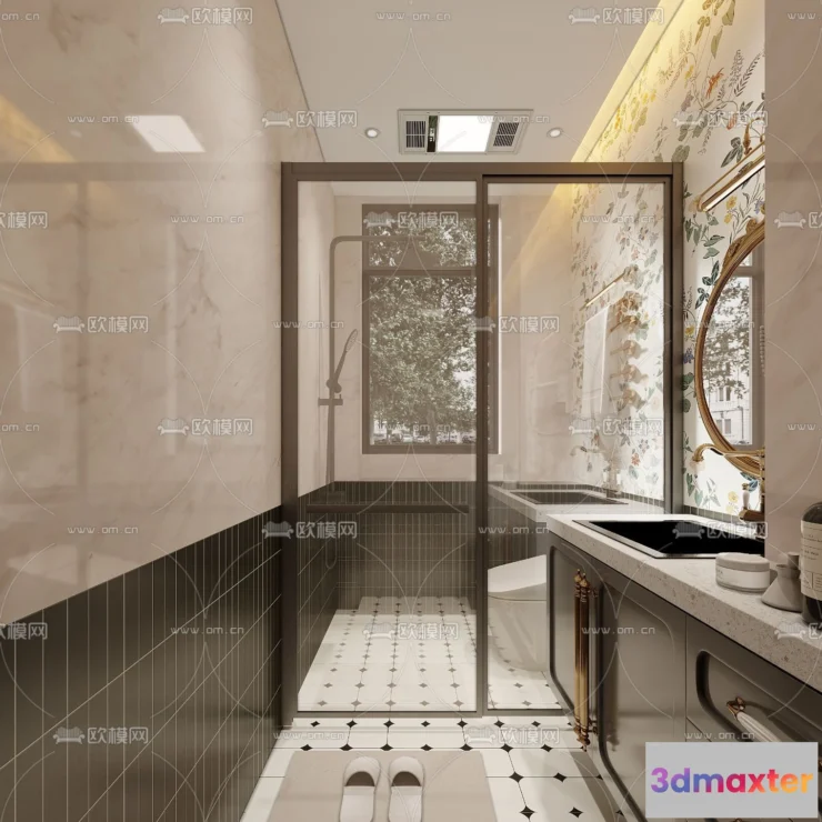 1391462 - Toilet - WC - France Style - Interior 3D Scene - 046 3D Max