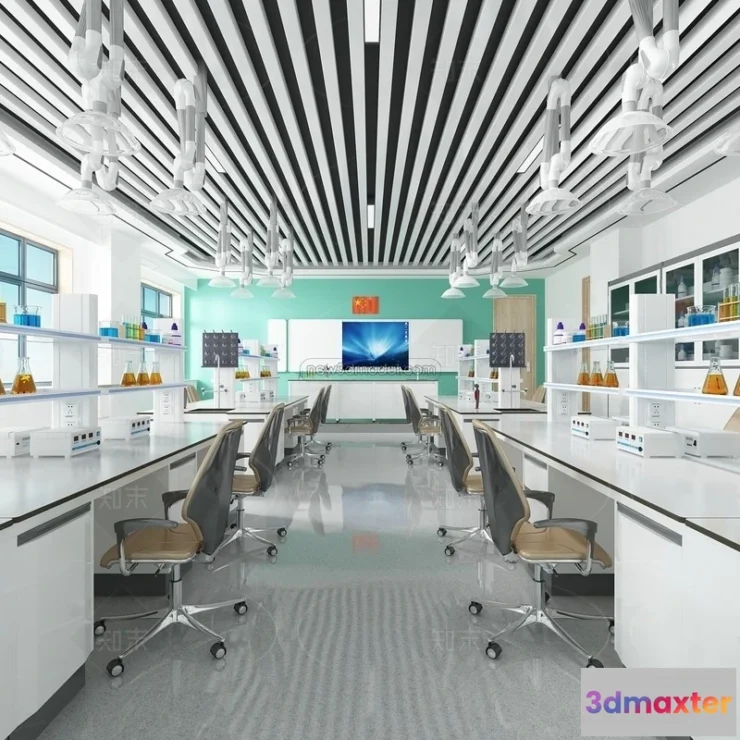 1580632 - Interior 3D Model of Laboratory - 3D Scene - 003 3D Max