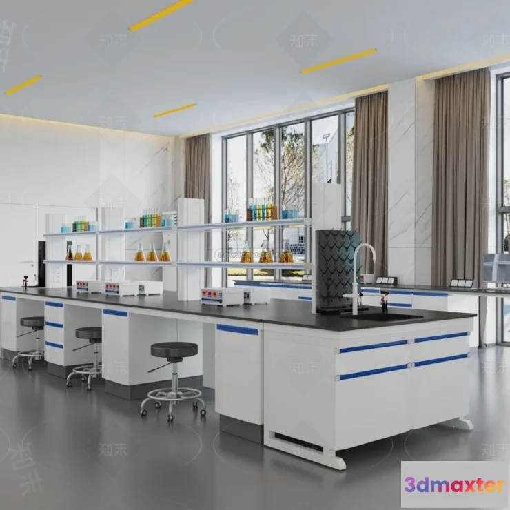 1580696 - Interior 3D Model of Laboratory - 3D Scene - 035 3D Max