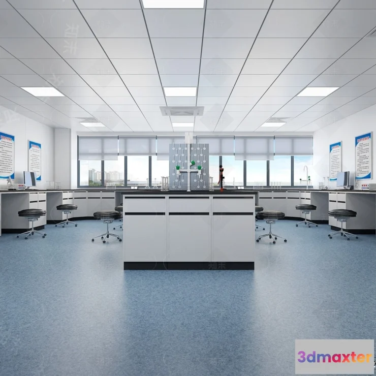 1580714 - Interior 3D Model of Laboratory - 3D Scene - 044 3D Max