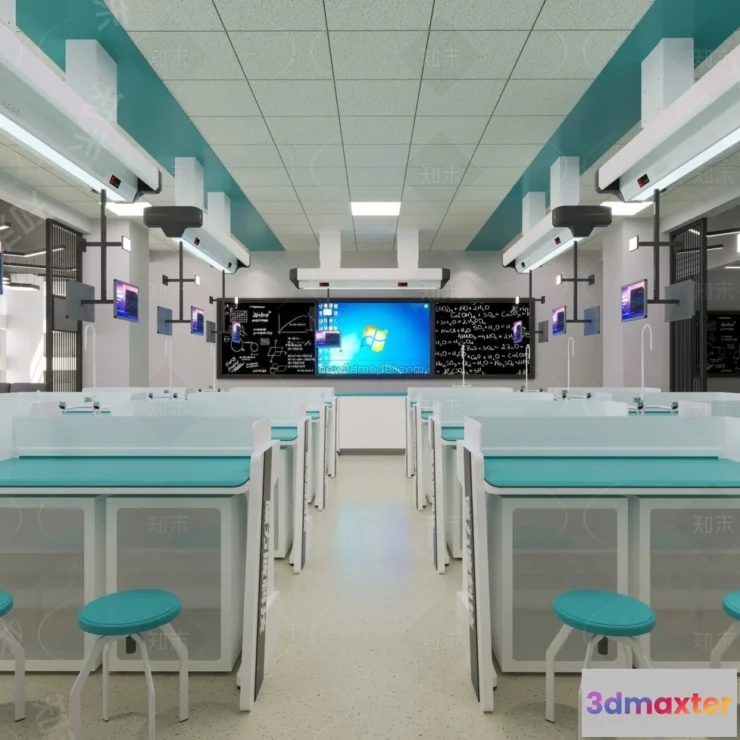 1580738 - Interior 3D Model of Laboratory - 3D Scene - 056 3D Max