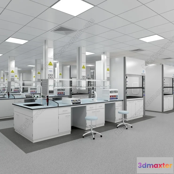 1580748 - Interior 3D Model of Laboratory - 3D Scene - 061 3D Max