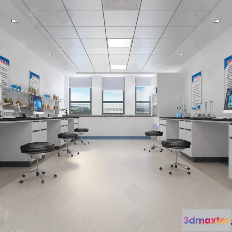 1580754 - Interior 3D Model of Laboratory - 3D Scene - 064 3D Max