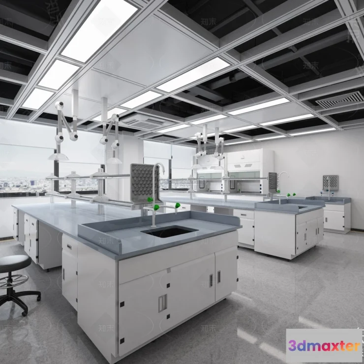 1580764 - Interior 3D Model of Laboratory - 3D Scene - 069 3D Max
