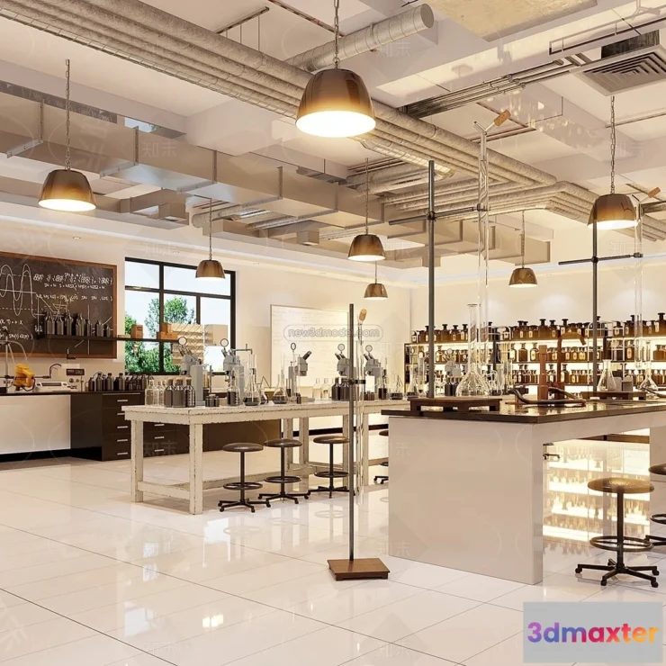 1580836 - Interior 3D Model of Laboratory - 3D Scene - 105 3D Max