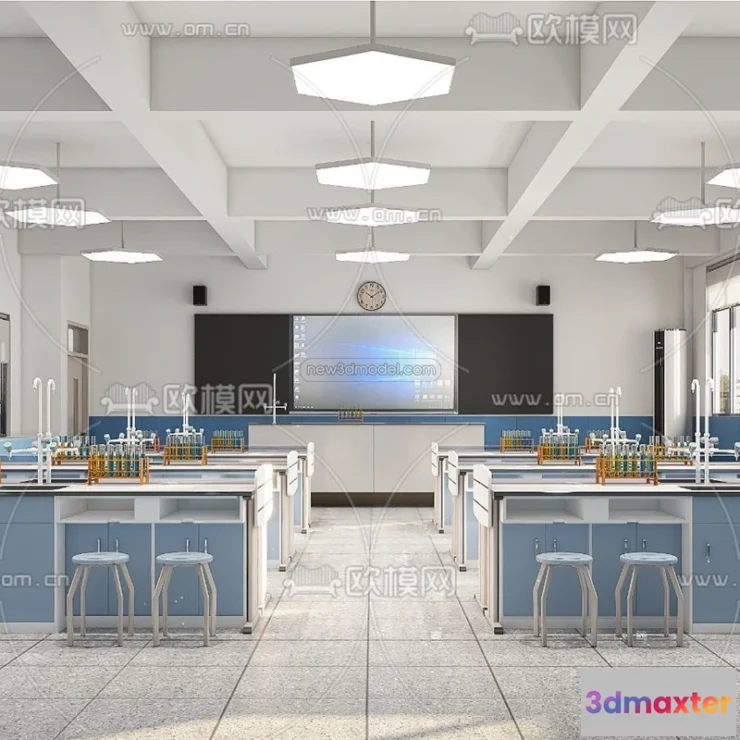 1580838 - Interior 3D Model of Laboratory - 3D Scene - 106 3D Max