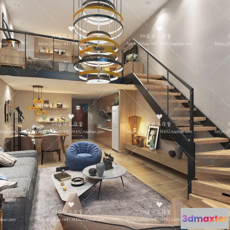 1118786 - LOFT APARTMENT 3D SCENES - VRAY RENDER - 05