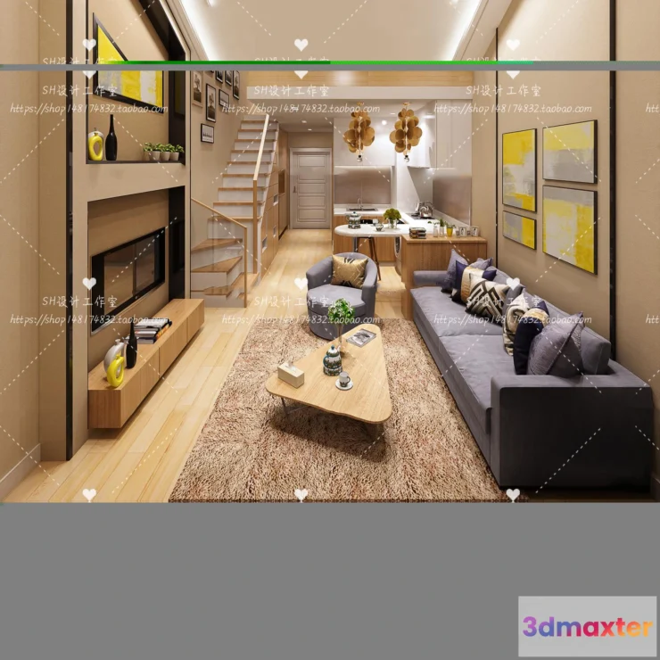 1118824 - LOFT APARTMENT 3D SCENES - VRAY RENDER - 24