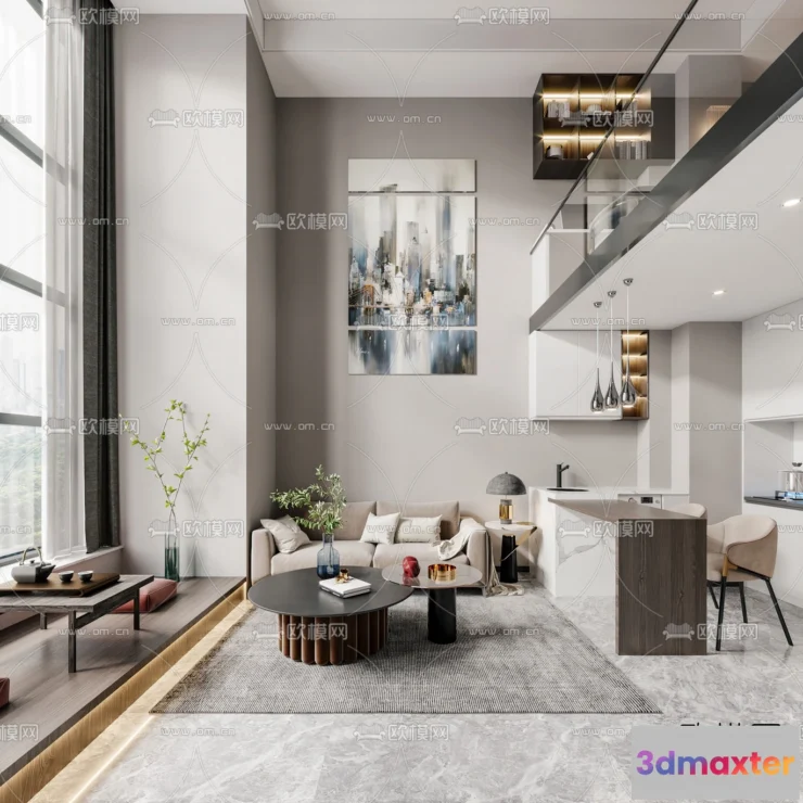 1238018 - 3D SCENES - APARTMENT - VRAY  CORONA - 3D MODEL - 133